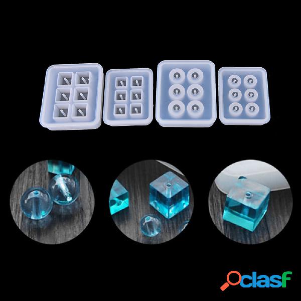 1 Pcs 12mm / 16mm Bola Cubo de Miçangas Molde De Silicone 6