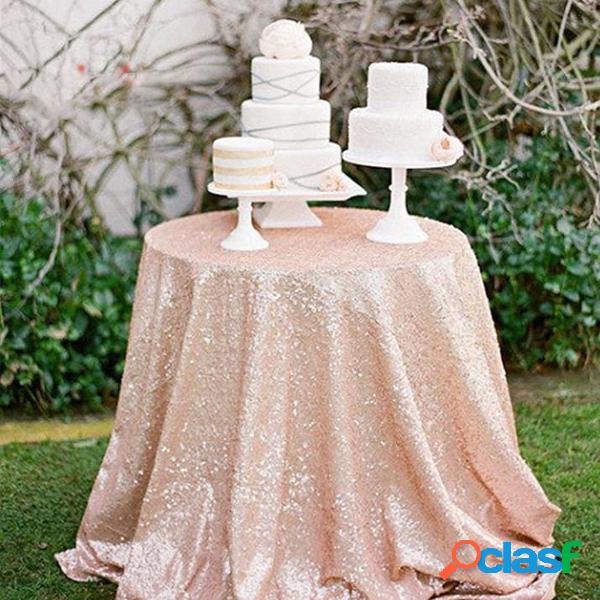 12''x120 '' Sparkly Rose Gold Shine Sequin Table Cloth