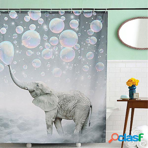 150 x 180cm Elefante Print Waterproof Bathroom Banheiro