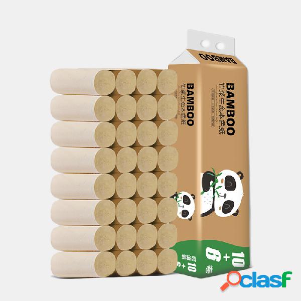 16 rolos de papel de bambu sem núcleo Toalha Ultra Soft