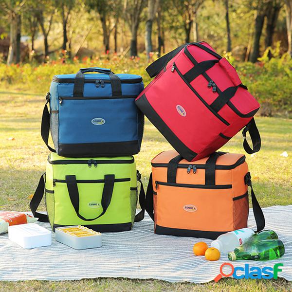 16L Isolado Oxford Pano Almoço Bolsa Cooler Folha De