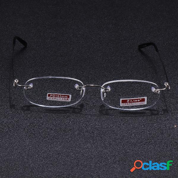 1Pair Resin Metal Frameless Óculos Ultra-Light Reading