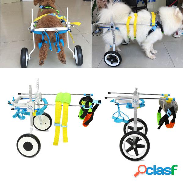 2 tamanhos novo ajustável de alumínio Pet Wheelchair Cats