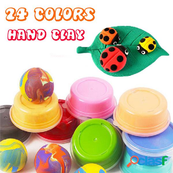 24 Bright Colors Carton Instalado Super Light Hand Clay Slim
