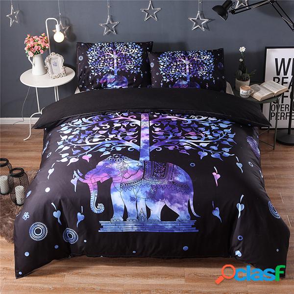 3Pcs Fashionable 3D Pattern Bedding Sets Duvet Cover