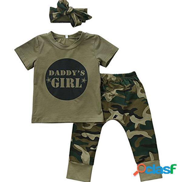 3pcs / 2pcs verde camuflagem meninos meninas conjunto de