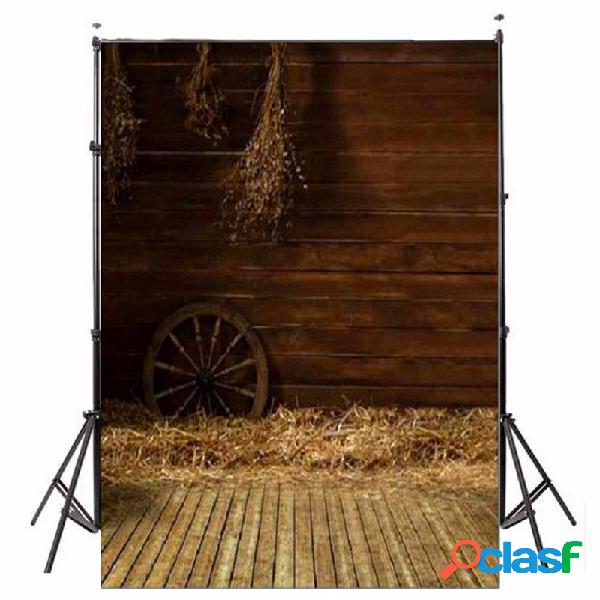 3x5ft Vinyl Photography Backgrounds Wooden Wall Backdrops