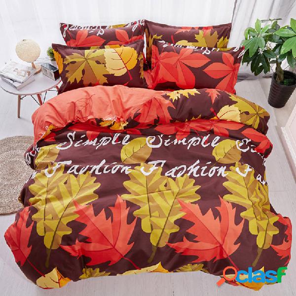4 Pcs Dos Desenhos Animados Imprimir Conjunto de Cama Gêmeo
