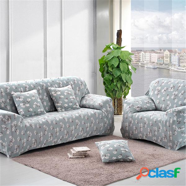 4 Size Stretch Flower Print Sofa Cover Lounge Sofá fácil