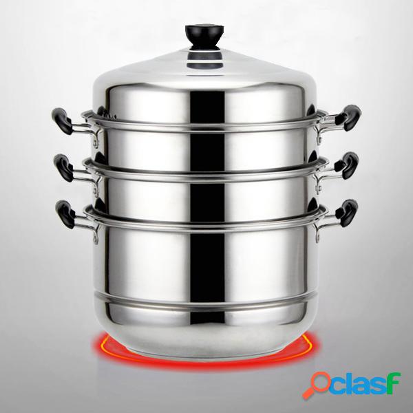 4 Tier 32cm Stainless Steel Steamer Cooking Food Stock Hot