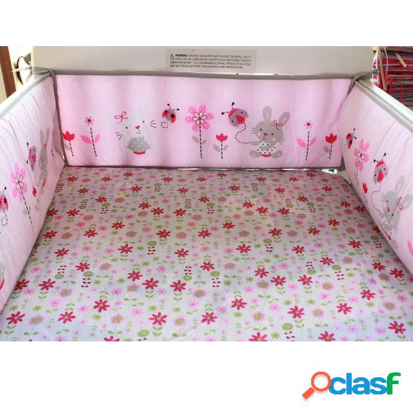 4Pcs Rabbit Baby Infant Cot Crib Bumper Safety Protector