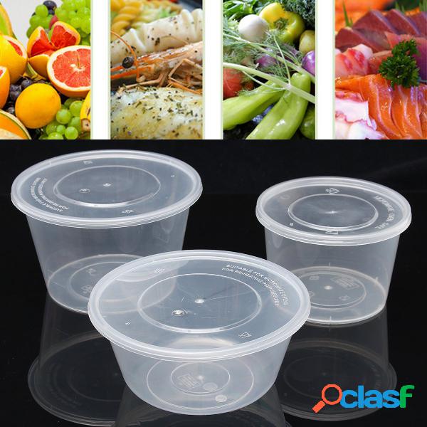 50 Pcs Transparent Plastic Deli Food Soup Jelly Storage