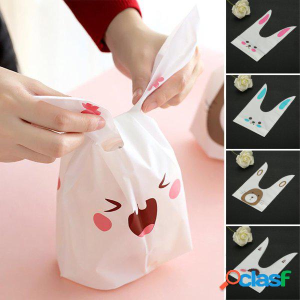 50pcs Cute coelhinho da Páscoa Bag Bag Wedding Decoração