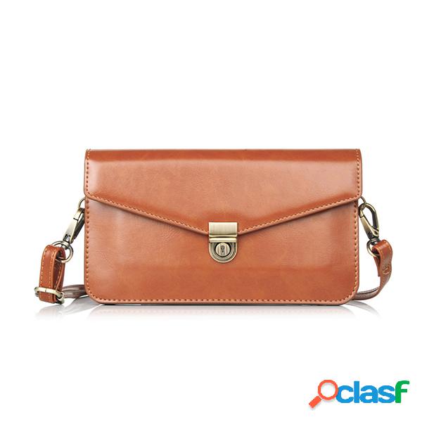 6.3polegadas Bolsa Retro Transversal Mini de PU Couro Para