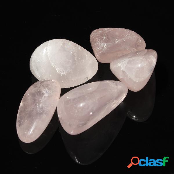 6pcs DIY Crystal Rose Quartz Tumblestones Polido Healing