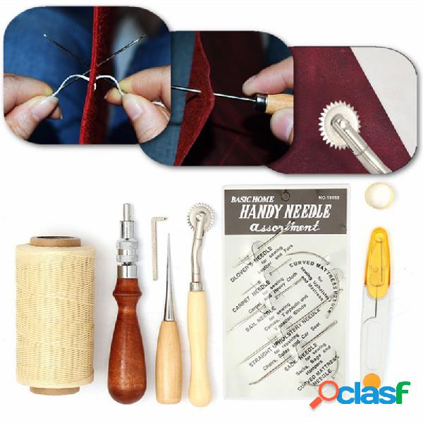 7 Pcs / Set Leather Carft Hand Stitching Sewing Tool Set Kit