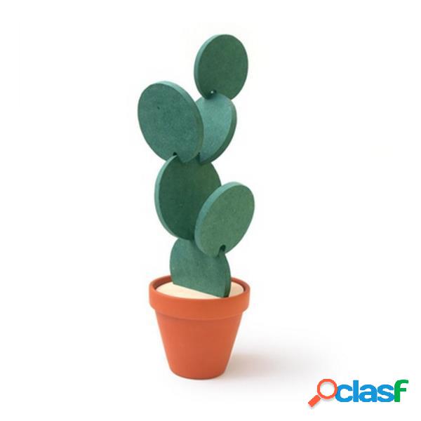 7pcs Creative Cactus Coaster antiderrapante Bowl Mats