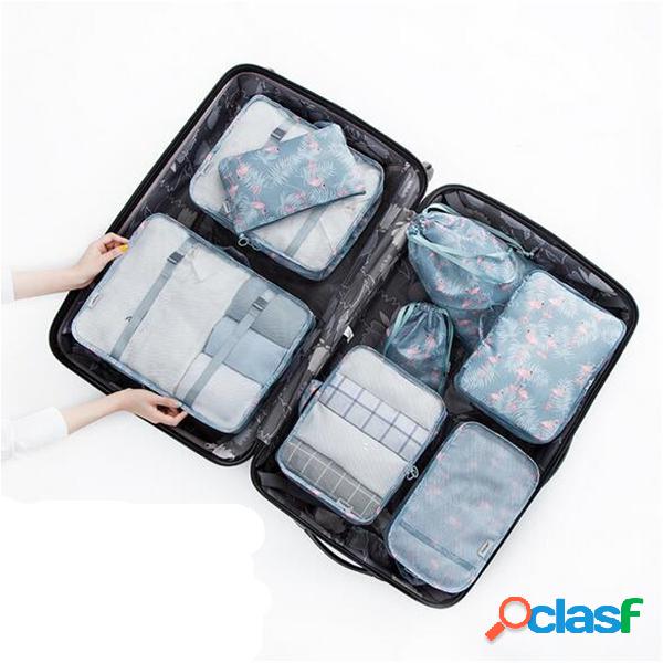 8PCS Travel Luggage Organizer Storage Bag Mochila Bolsas