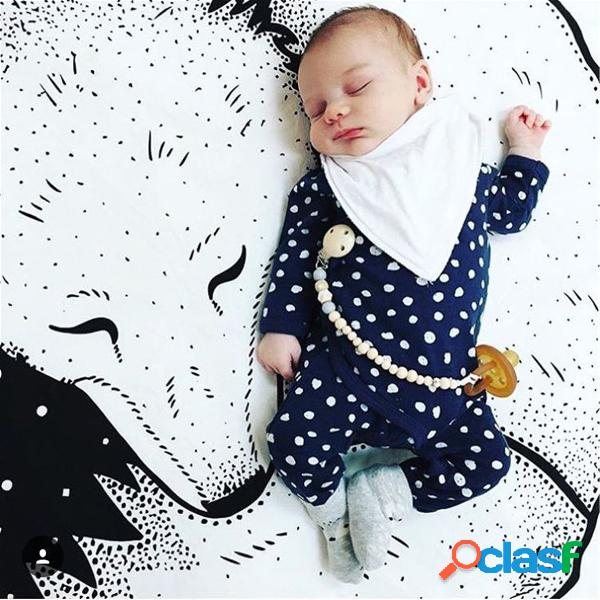 90cm Portable Baby Kids Gym Play Mat Crawling Blanket Soft