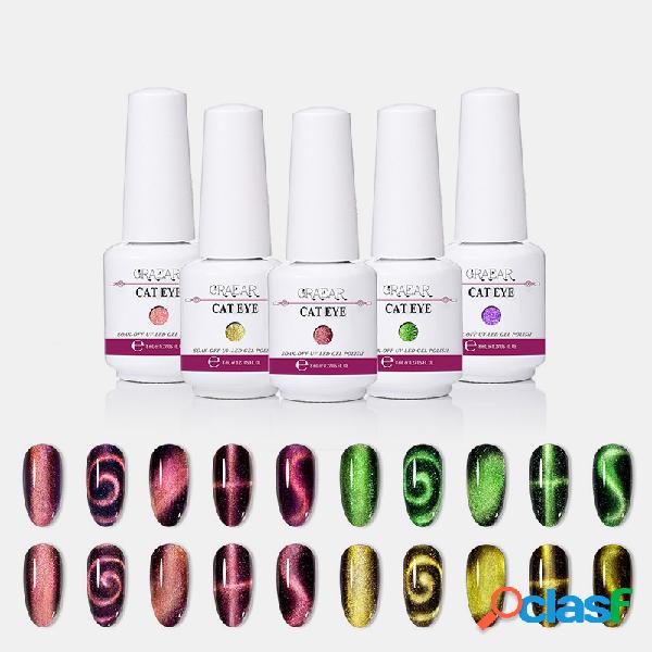 9D Chameleon Magnetic Cat Eye Unhas Gel polonês de longa