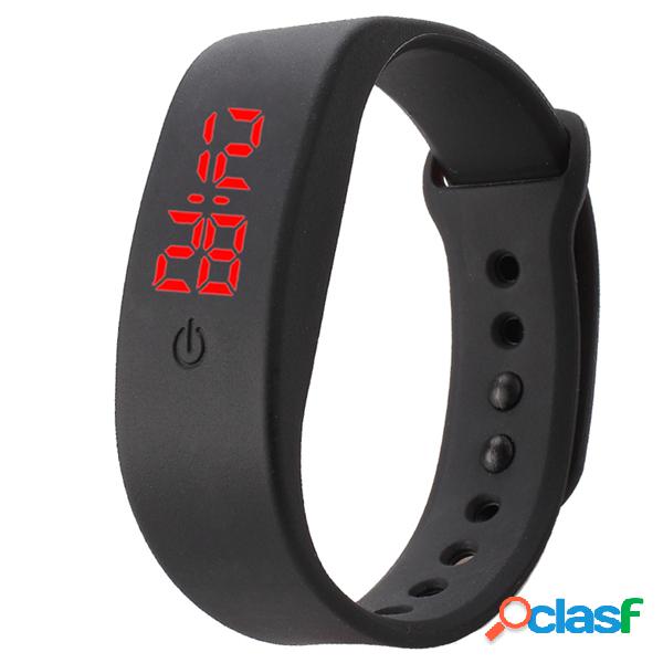 B5 Relógio Esportivo LED Digital Material de Silicone