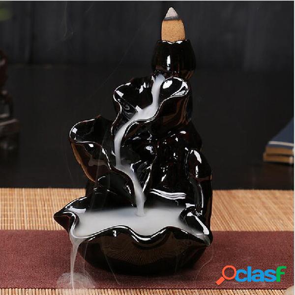Black Porcelain Backflow Cerâmica Cone Incense Burner