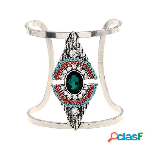 Bohemian Triângulo Pulseiras Ajustáveis Brincos de Cristal
