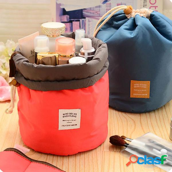 Bolsa Cosmética de Nylon Capacidade Alta Forma de Barril