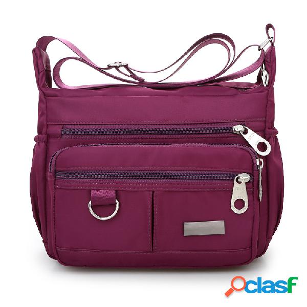 Bolsa Leve Transversal Nylon Impermeável Multi Bolsos