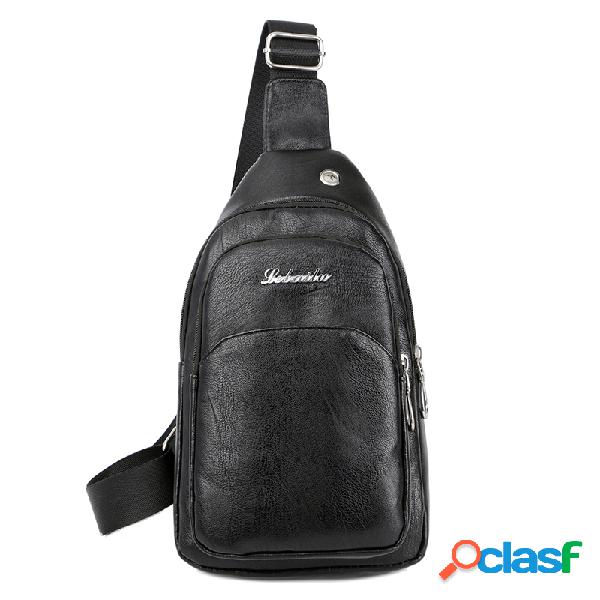 Bolsa Masculina Multi-funcional Casual Minimalista de Peito