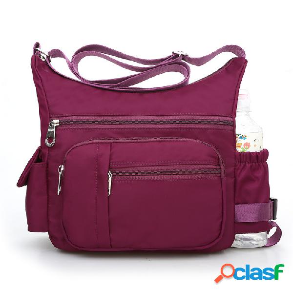 Bolsa Transversal Leve Casual Nylon Impermeável Multi