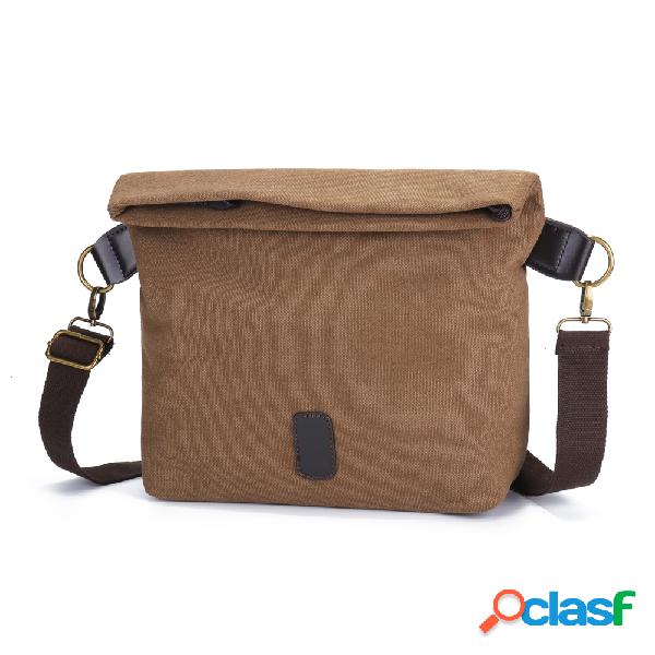 Bolsa de Lona Vintage Simples Transversal Feminina