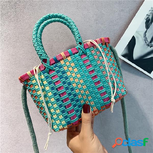 Bolsas de tecelagem New Fashion Simple Handbags Sen