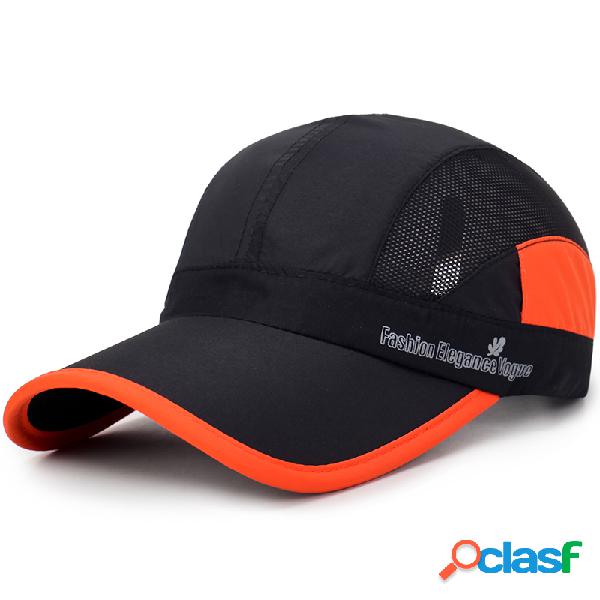 Boné de beisebol de secagem rápida respirável ajustável