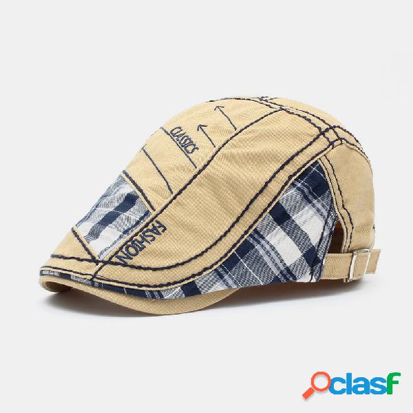 Boné de boina de algodão Camo Newsboy Gorras Viseiras Sun