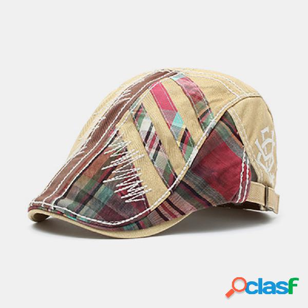 Boné de boina de algodão Camo Newsboy Gorras viseiras dom