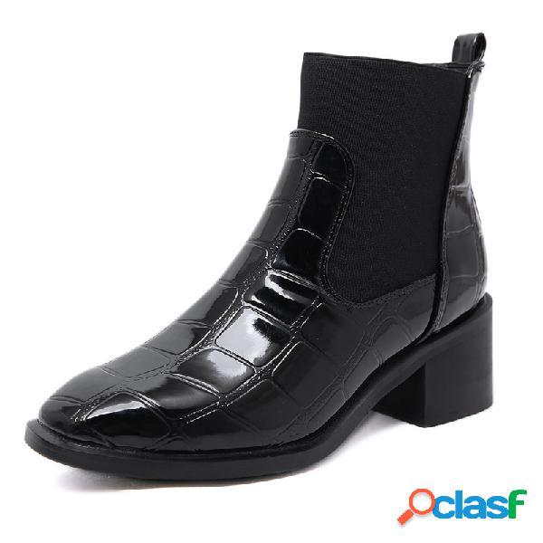 Botas curtas de salto alto para mulher