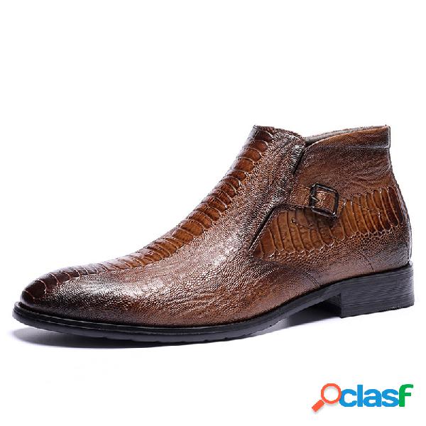 Botas de Tamanho Grande Com Padronagem de Crocodilo Com