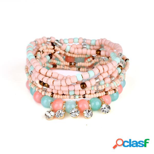 Bracelete de Encanto Mulher Bracelete Bohemian Beads