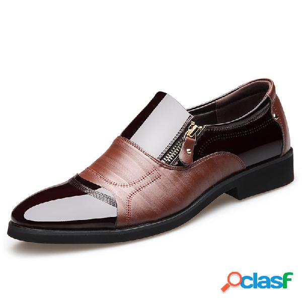 Calçado Formal Zíper Lateral Bico Apontado Masculino