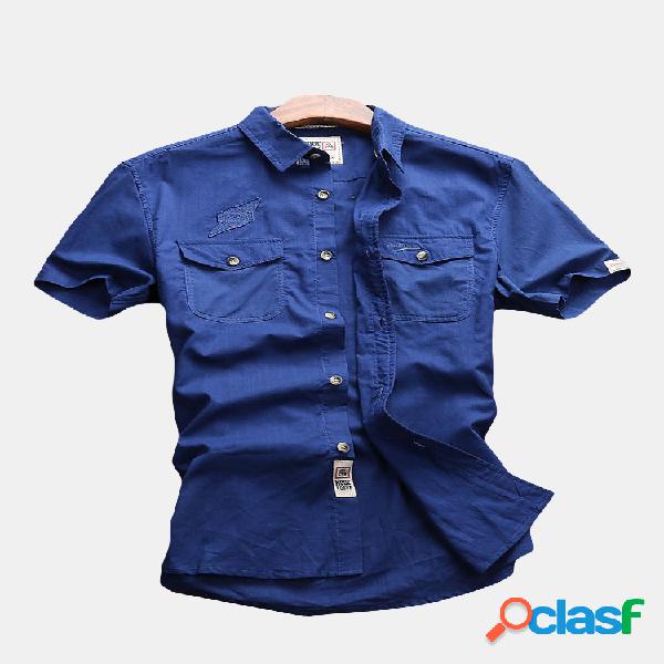 Camisas de algodão respirável Soft para homens