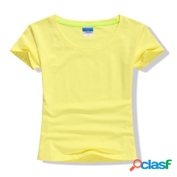 Camisetas de manga curta com gola alta