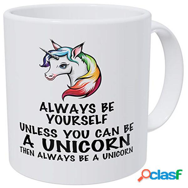 Caneca de mudança de cor do calor do unicórnio da novidade