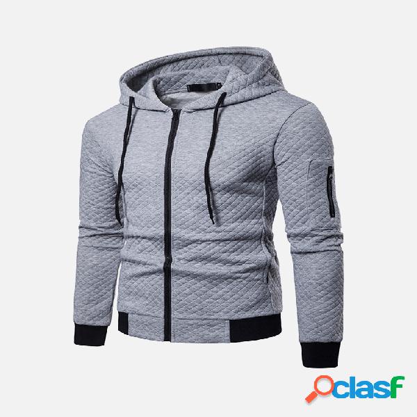 Casaco com Capuz Casaco com Capuz Masculina Zipper Moletom