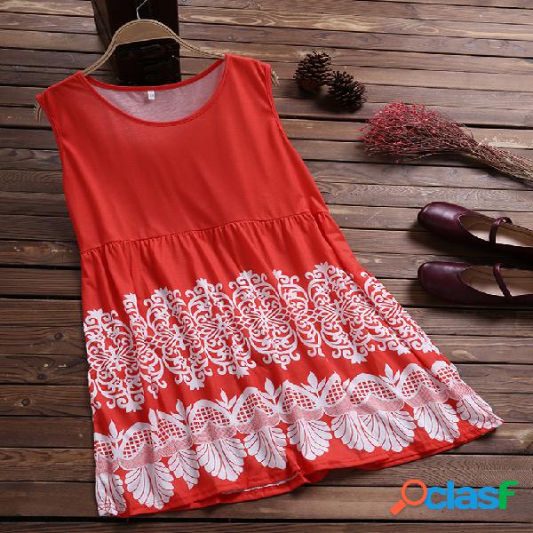 Casual Patchwork Impresso Regatas