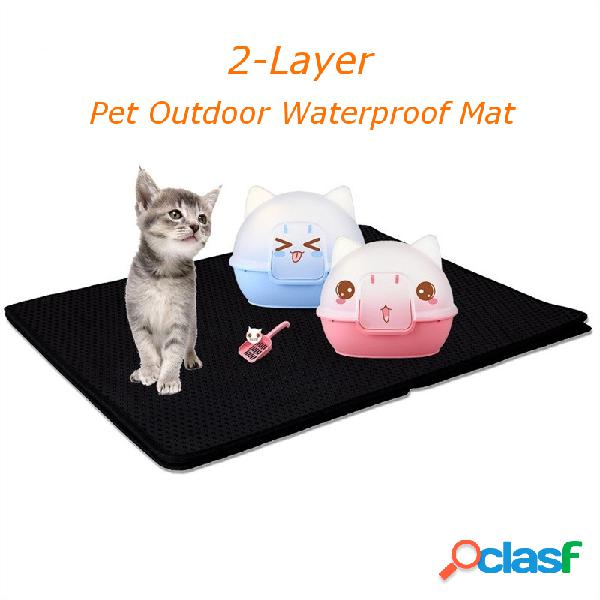 Cat Litter Mat Matraca para animais de estimação de camada