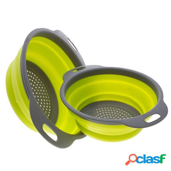 Cesto Colapsável de Silicone Dobrável de Vegetais Frutas