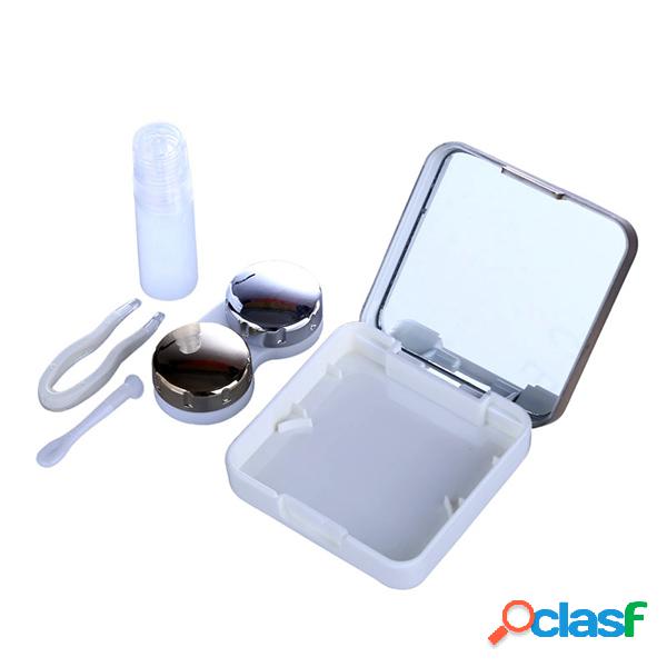 Contato Portátil Lente Case Kit Container Com Espelho Set