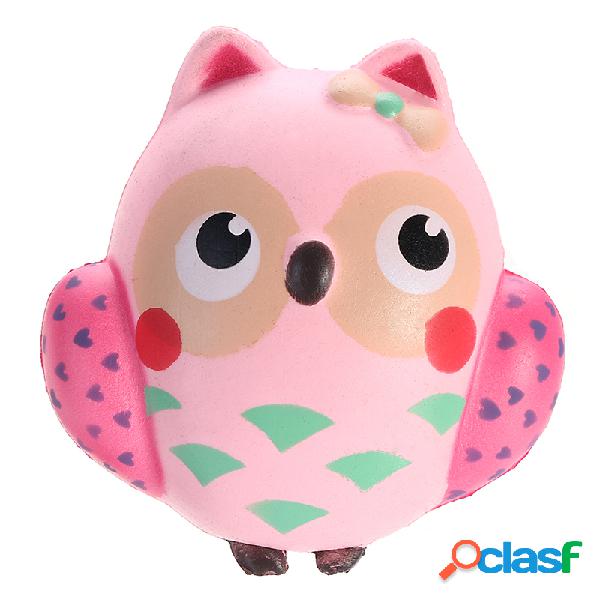 Coruja-de-rosa Squishy Soft Lento Rising Animal Toy