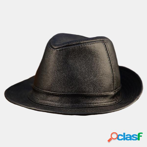 Couro dos homens Chapéu Couro Chapéu Couro ao ar livre